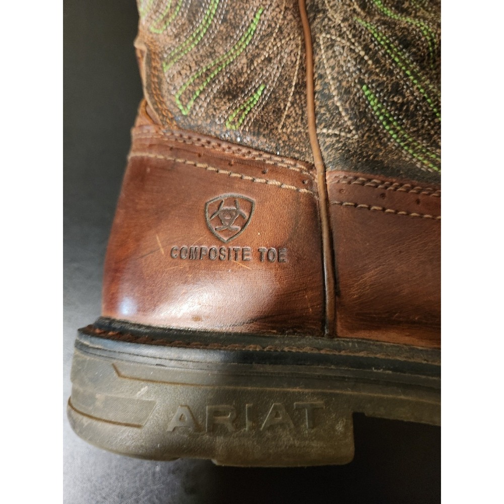 Ariat Groundbreaker Composite Toe Work Boots Brown Leather 10014229 Mens 10.5 D - Picture 8 of 9